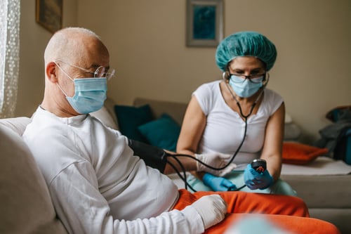 Blood-pressure-with-stethoscope